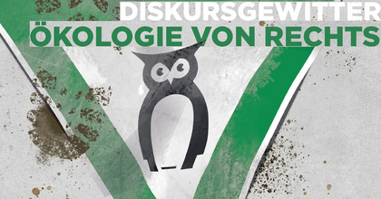 Plakatmotiv zur Veranstaltung Diskursgewitter „Ökologie von rechts“.